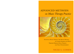 Advanced Methods of Music Therapy Practice Advanced Methods of Music Therapy Practice