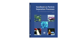 Handbook on Particle Separation Processes Handbook on Particle Separation Processes