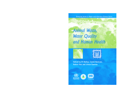 Animal Waste, Water Quality and Human Health Animal Waste, Water Quality and Human Health