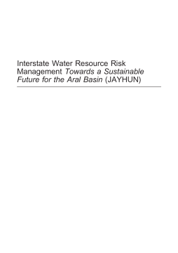 Interstate Water Resource Risk Management Interstate Water Resource Risk Management