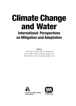 Climate Change and Water Climate Change and Water