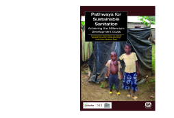 Pathways for Sustainable Sanitation Pathways for Sustainable Sanitation