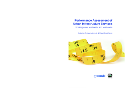 Performance Assessment of Urban Infrastructure Services Performance Assessment of Urban Infrastructure Services