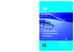 Chemical Water and Wastewater Treatment IX Chemical Water and Wastewater Treatment IX