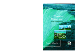Watershed Management Watershed Management