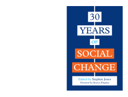 30 Years of Social Change 30 Years of Social Change