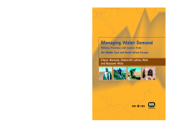 Managing Water Demand Managing Water Demand