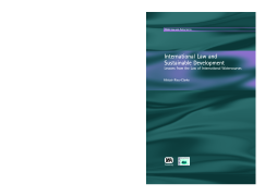 International Law and Sustainable Development International Law and Sustainable Development