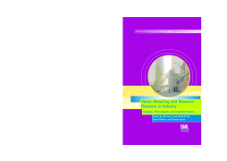 Water Recycling and Resource Recovery in Industry Water Recycling and Resource Recovery in Industry