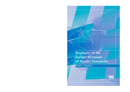 Biophysics of the Surface Microlayer of Aquatic Ecosystems Biophysics of the Surface Microlayer of Aquatic Ecosystems