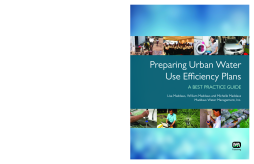 Preparing Urban Water Use Efficiency Plans Preparing Urban Water Use Efficiency Plans
