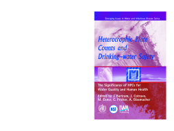 Heterotrophic Plate Counts and Drinking-water Safety Heterotrophic Plate Counts and Drinking-water Safety