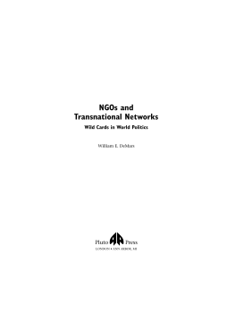NGOs and Transnational Networks NGOs and Transnational Networks