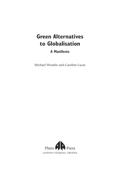 Green Alternatives to Globalisation Green Alternatives to Globalisation
