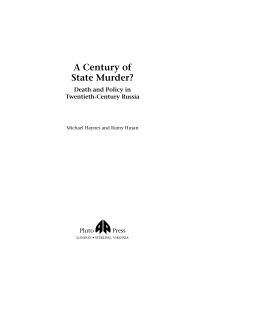A Century of State Murder? A Century of State Murder?