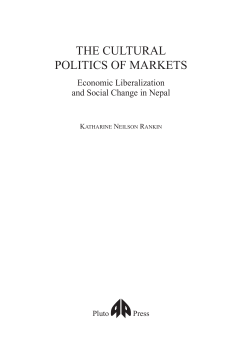 The Cultural Politics of Markets The Cultural Politics of Markets