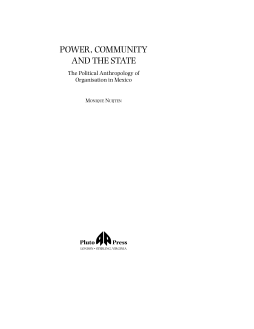 Power, Community and the State Power, Community and the State