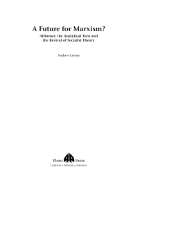 A Future For Marxism? A Future For Marxism?