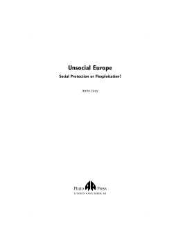 Unsocial Europe Unsocial Europe