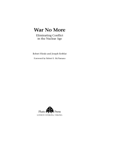 War No More War No More