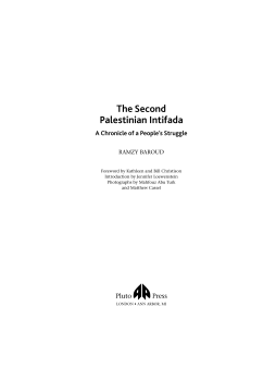 The Second Palestinian Intifada The Second Palestinian Intifada