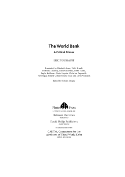 The World Bank The World Bank