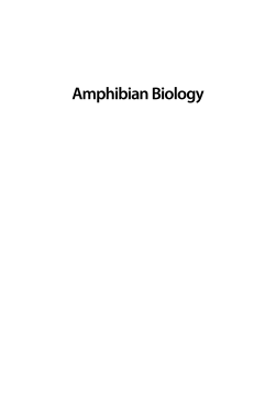 Amphibian Biology, Volume 11, Part 4 Amphibian Biology, Volume 11, Part 4