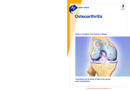 Fast Facts: Osteoarthritis Fast Facts: Osteoarthritis