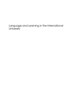 Language and Learning in the International University Language and Learning in the International University