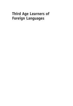 Third Age Learners of Foreign Languages