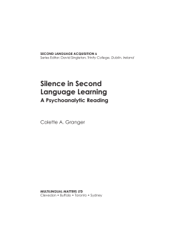 Silence in Second Language Learning Silence in Second Language Learning