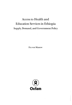 Access to Health and Education Services in Ethiopia