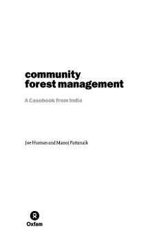 Community Forest Management Community Forest Management