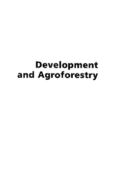 Development and Agroforestry