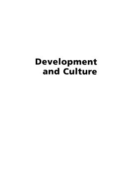 Development and Culture Development and Culture