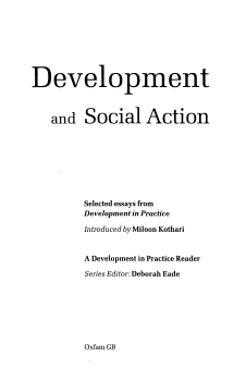 Development and Social Action Development and Social Action