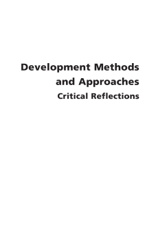 Development Methods and Approaches Development Methods and Approaches