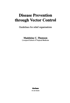 Disease Prevention Through Vector Control Disease Prevention Through Vector Control