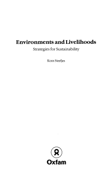 Environments and Livelihoods Environments and Livelihoods