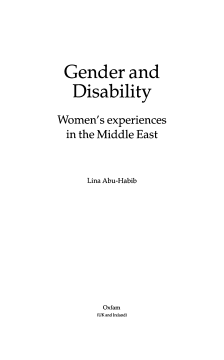 Gender and Disability Gender and Disability