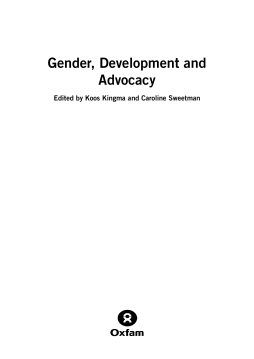 Gender, Development, and Advocacy Gender, Development, and Advocacy