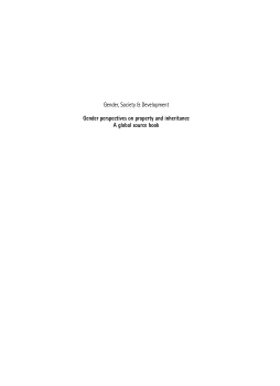 Gender Perspectives on Property and Inheritance Gender Perspectives on Property and Inheritance