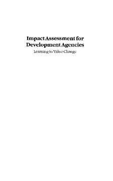 Impact Assessment for Development Agencies