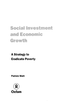 Social Investment and Economic Growth Social Investment and Economic Growth