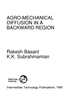 Agro-mechanical Diffusion in a Backward Region Agro-mechanical Diffusion in a Backward Region