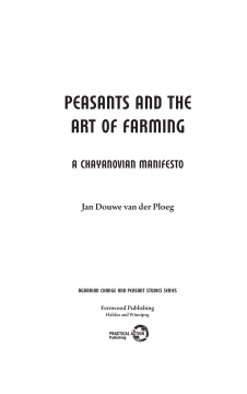 Peasants and the Art of Farming Peasants and the Art of Farming