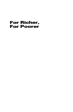 For Richer, For Poorer For Richer, For Poorer