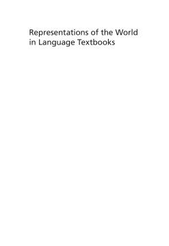 Representations of the World in Language Textbooks Representations of the World in Language Textbooks