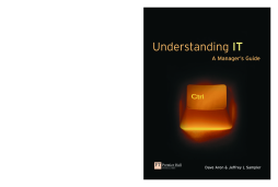Understanding IT: A Manager's Guide Understanding IT: A Manager's Guide