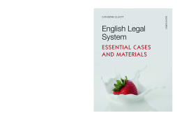English Legal System English Legal System